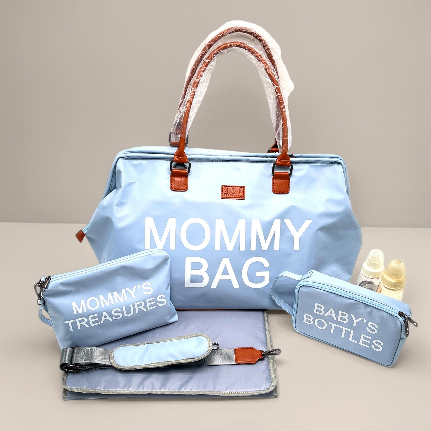 baby blue mommy bags set 